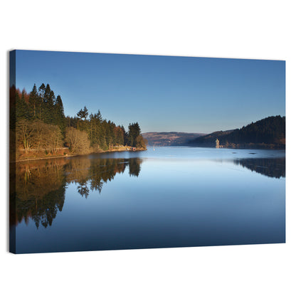 Lake Vyrnwy Golden Hour Reflection Wall Art