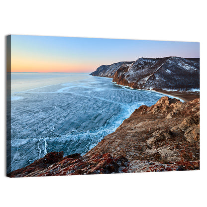 Baikal Icy Bay at Sunrise Wall Art