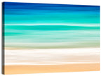 Layered Turquoise Seashore Abstract Wall Art