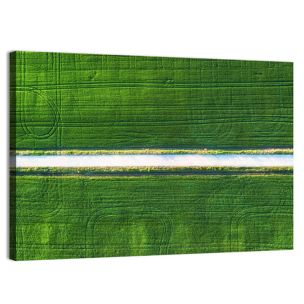 Aerial Irrigation Canal View Wall Art