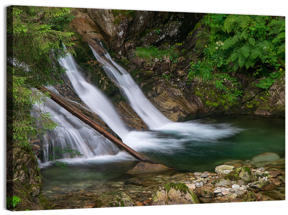 Mount Mickiewicz Waterfall Wall Art, canvas print, landscape
