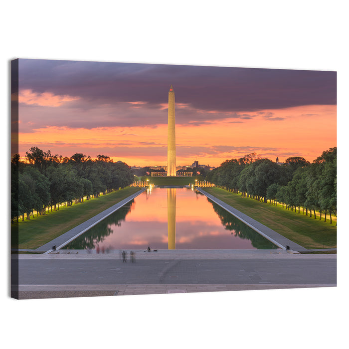 Washington Monument at Dusk Wall Art as a canvas print