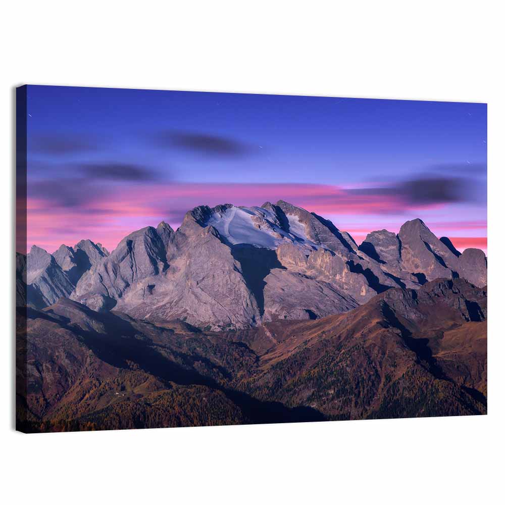 Marmolada Peak at Dusk Wall Art
