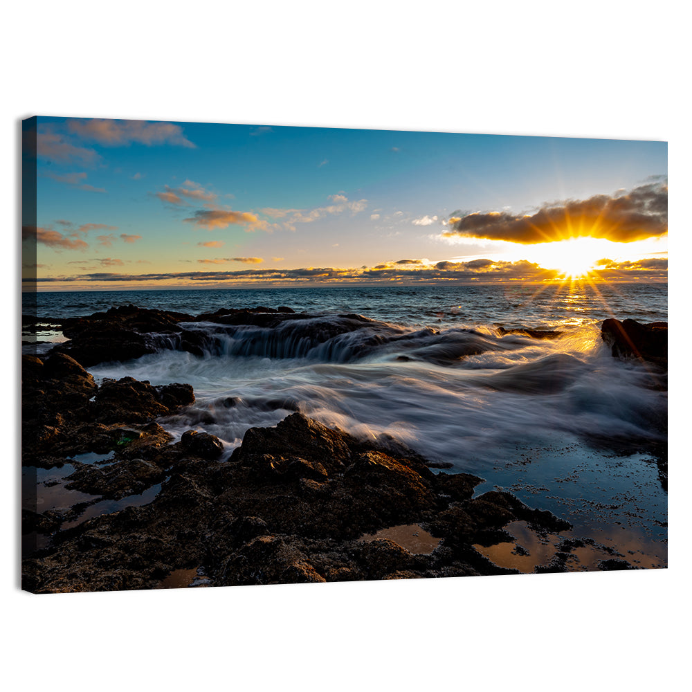 Thor's Well Sunset, Oregon Coast Wall Art, canvas print, landscape