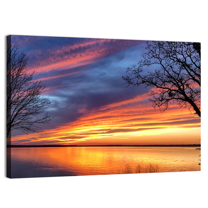 Lake Texoma Sunset Wall Art as a canvas print