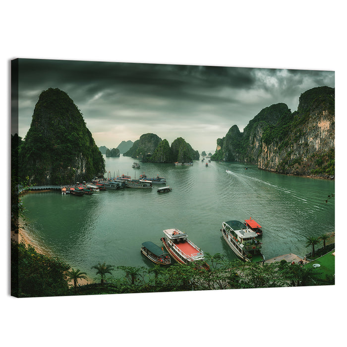Ha Long Bay Vista Wall Art as a canvas print