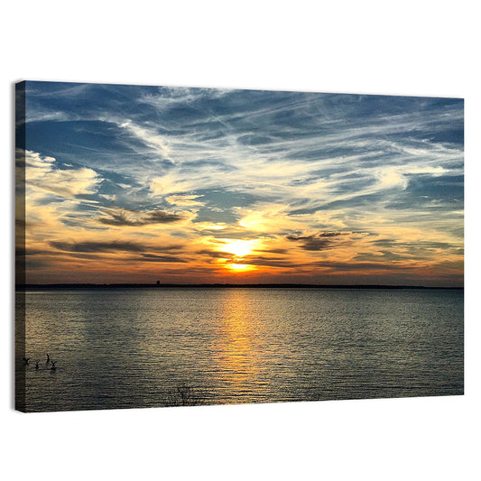 Texoma Lake Sunset Wall Art