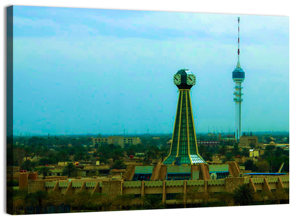 Baghdad Clock Tower Cityscape Wall Art