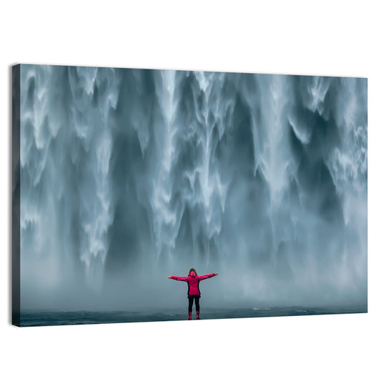 Majestic Skogafoss Waterfall Wall Art