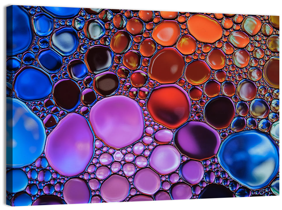 Flowing Bubbles Abstract Wall Art, canvas print, landscape