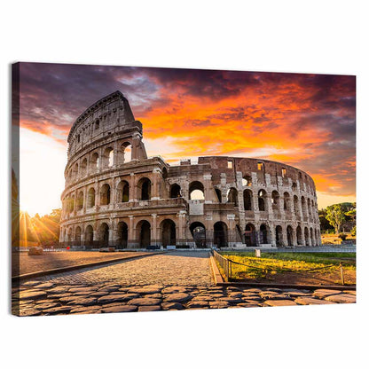 Sunrise Over the Colosseum Wall Art