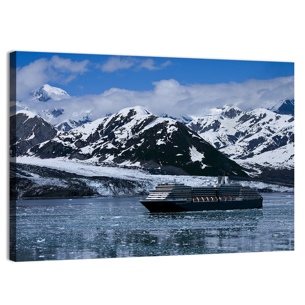 Cruise Ship in Yakutat Bay Wall Art, canvas print, landscape