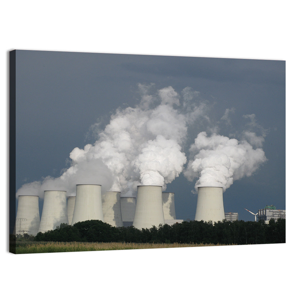Cooling Towers at Coal Power Plant Wall Art