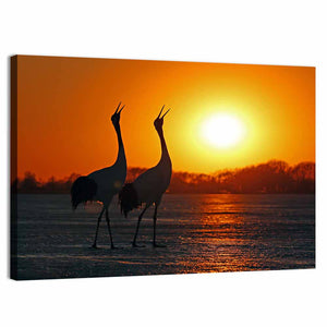 Red Crowned Cranes Wall Art