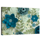 Layered Pastel Paper Flowers Wall Art