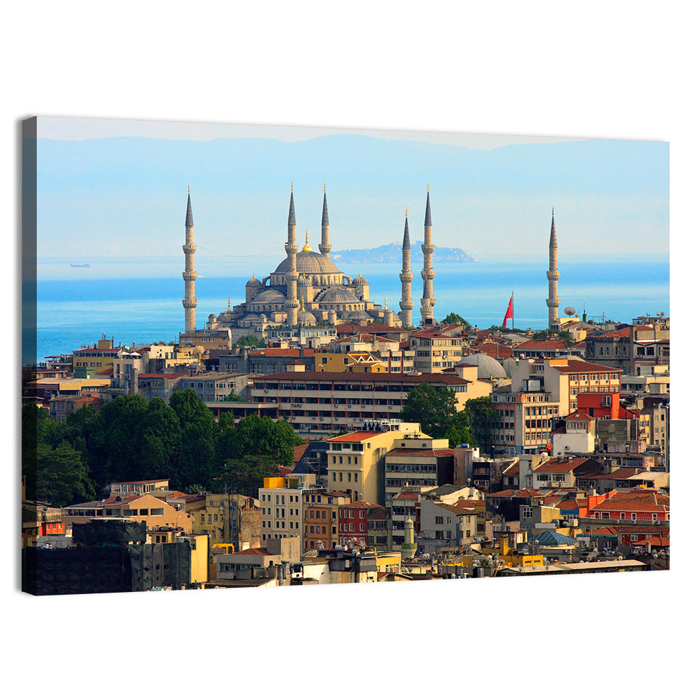 Sultan Ahmed Mosque Skyline Wall Art, canvas print, landscape