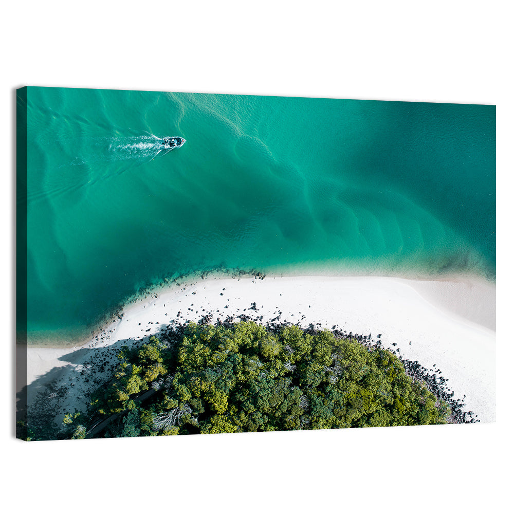 Clam Beach Aerial View Wall Art