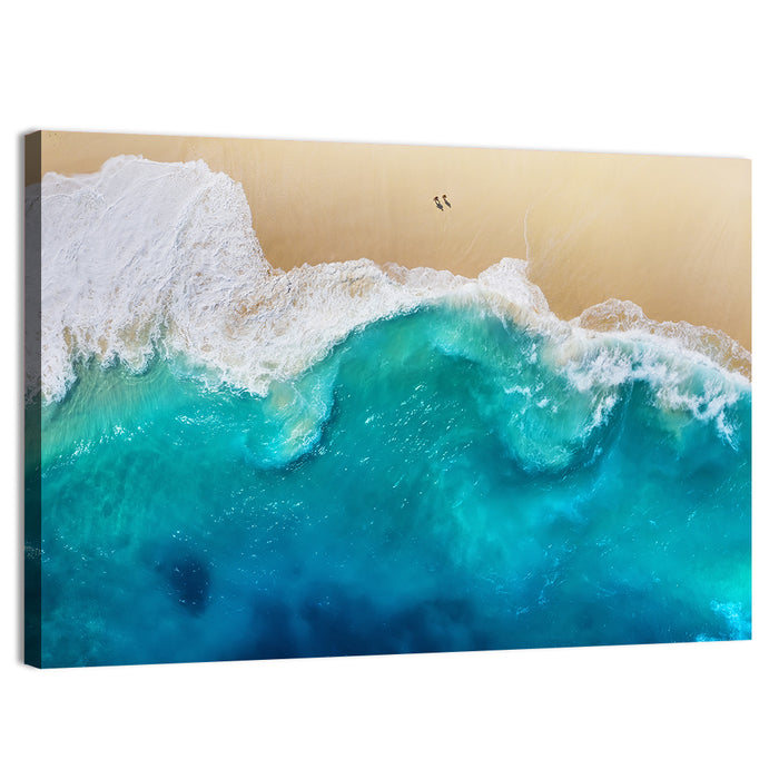 Nusa Penida Aerial Beach Wall Art as a canvas print
