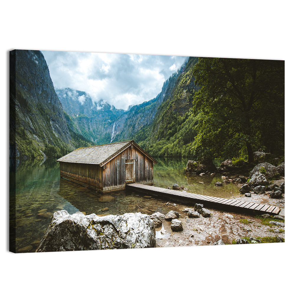 Cabin on Lake Obersee Wall Art