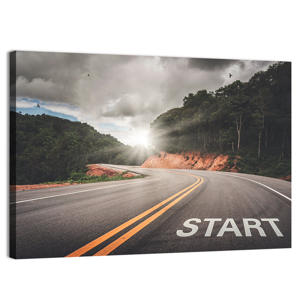 Start of a Journey, Sunrise Road Wall Art