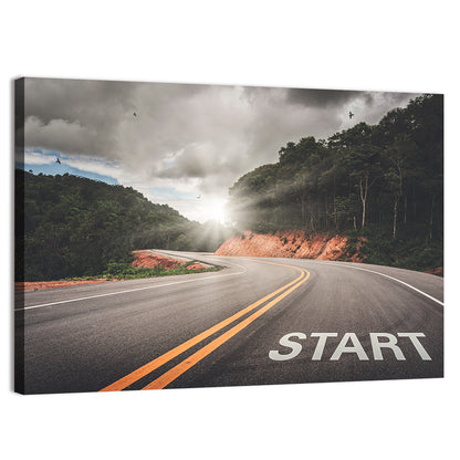 Start of a Journey, Sunrise Road Wall Art