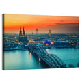 Hohenzollern Bridge at Dusk Wall Art