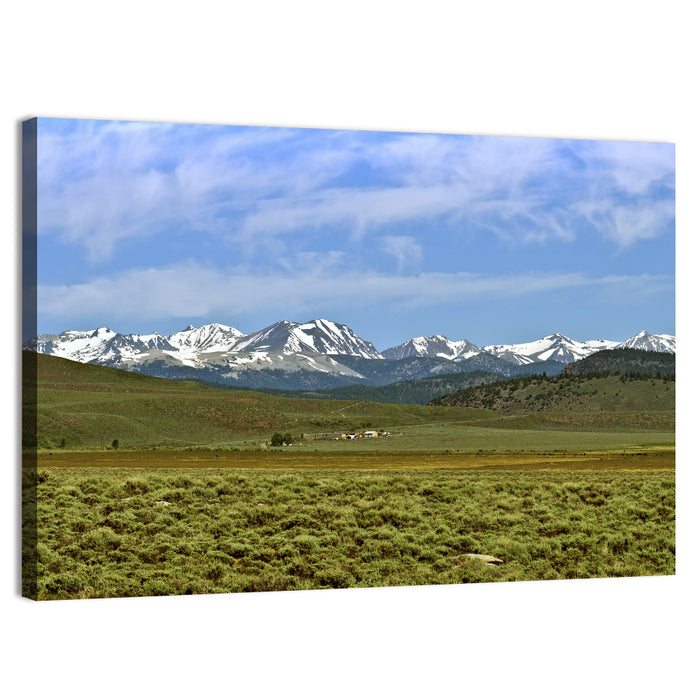 Sierra Nevada Sagebrush Plains Wall Art as a canvas print