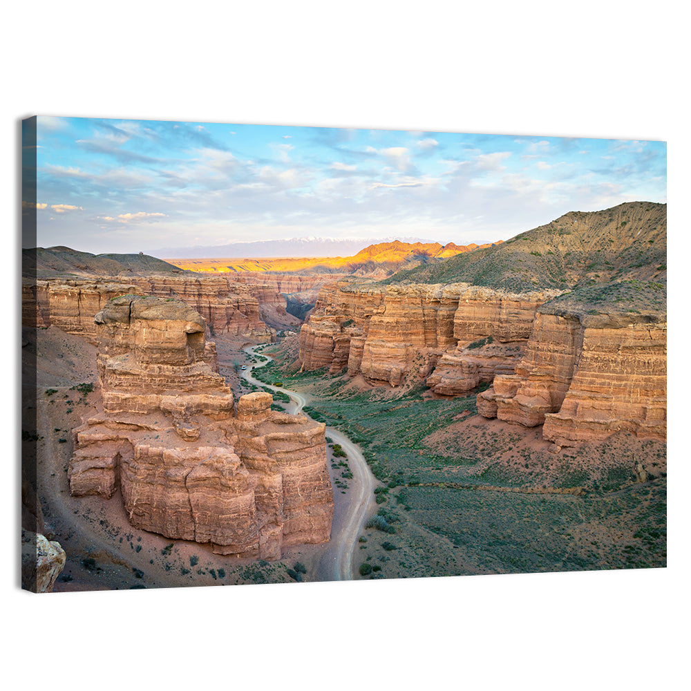 Charyn Canyon at Golden Hour Wall Art