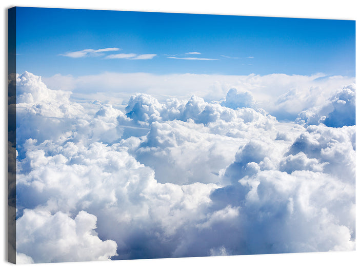 Aerial Cloudscape Wall Art as a canvas print