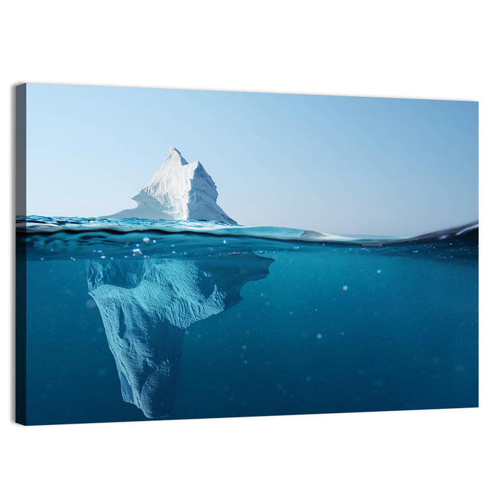 Split-level Iceberg Wall Art as a canvas print
