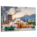 Buckingham Fountain and Chicago Skyline Wall Art