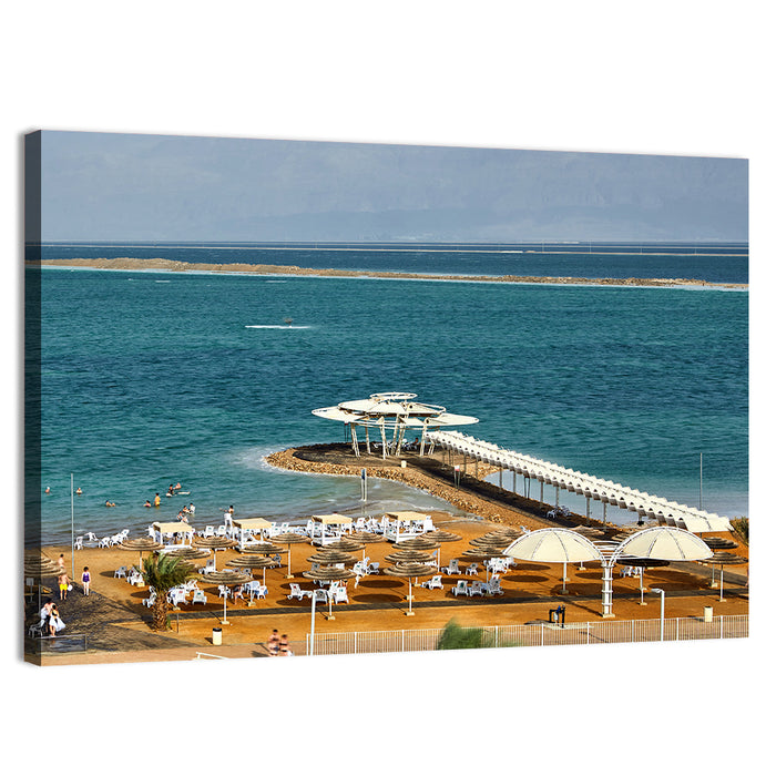Dead Sea Boardwalk Wall Art as a canvas print