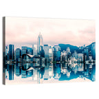 Victoria Harbour Sketch at Dusk Wall Art
