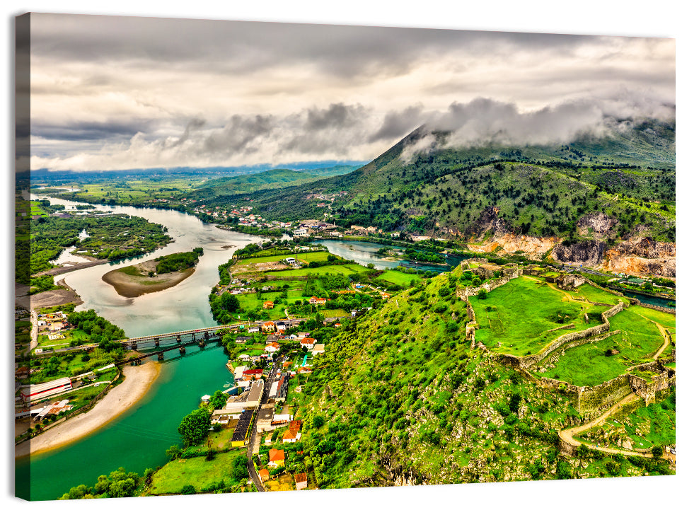 Rozafa Castle River Valley View Wall Art
