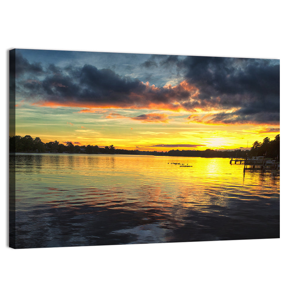 Lake Marion Sunset Wall Art, canvas print, landscape