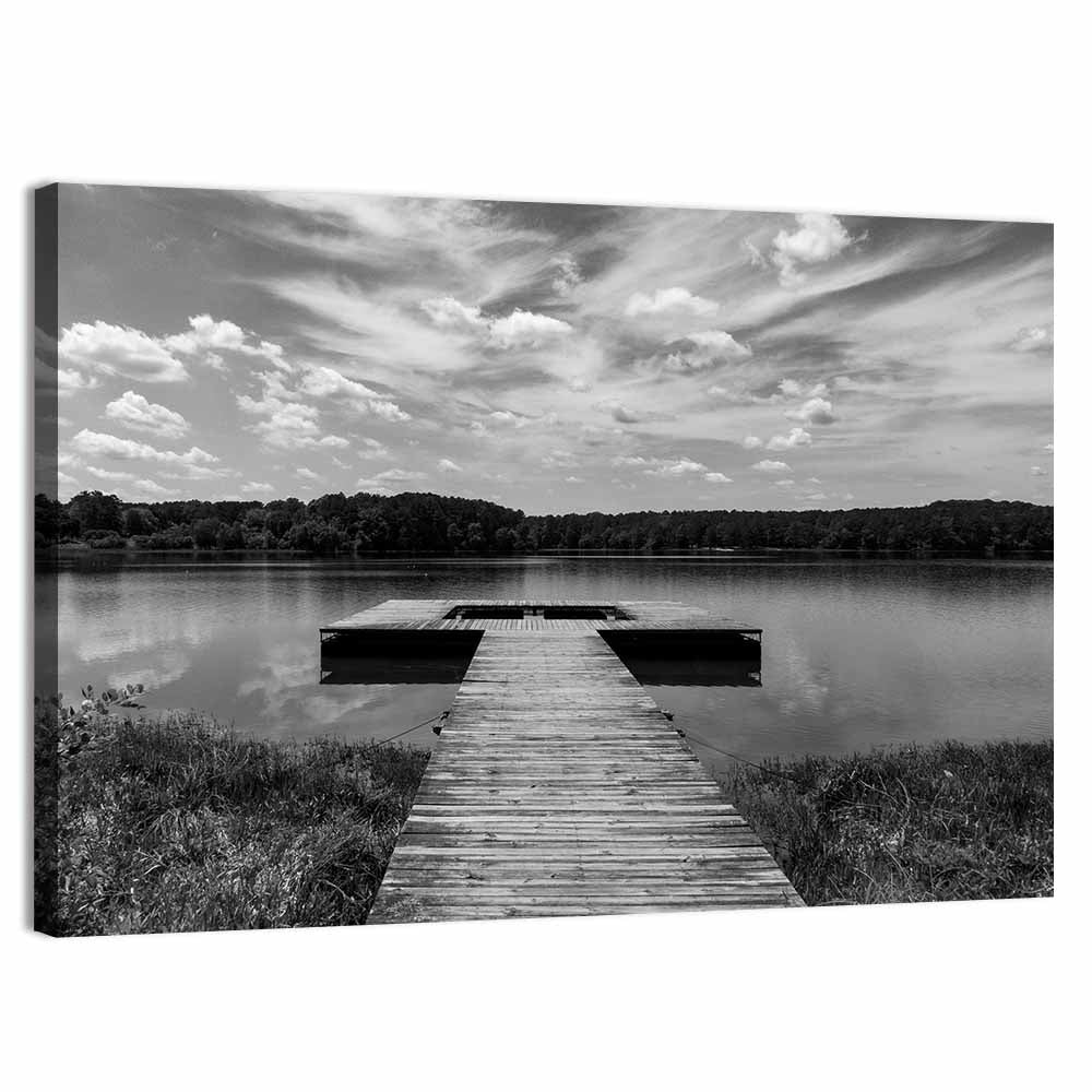 Wooden Dock at Lake Acworth Wall Art