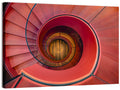 Red Spiral Staircase Wall Art