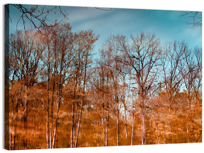 Autumn Reflection Wall Art as a canvas print