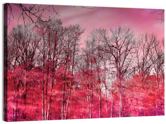 Autumn Trees Reflection Wall Art