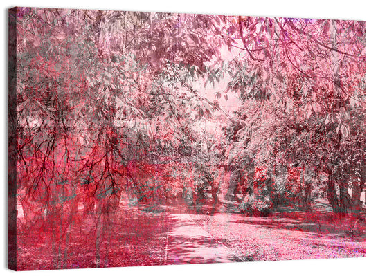Pink Autumn Pathway Wall Art