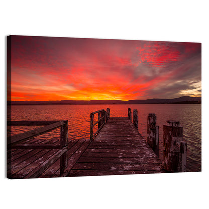 Lake Illawarra Jetty Sunset Wall Art