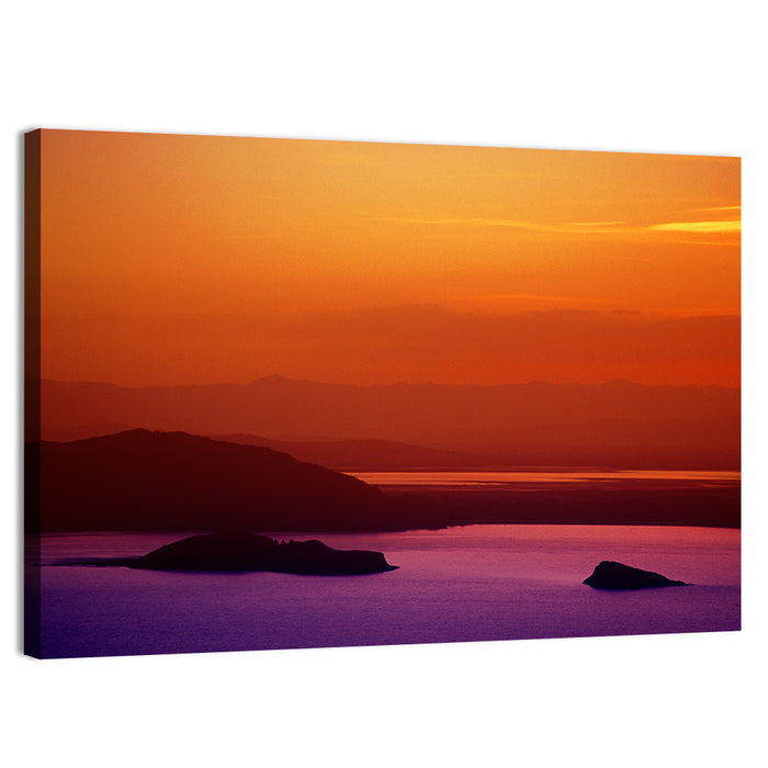 Lake Titicaca Sunset Wall Art as a canvas print