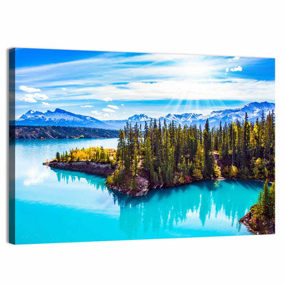 Abraham Lake Peninsula View Wall Art