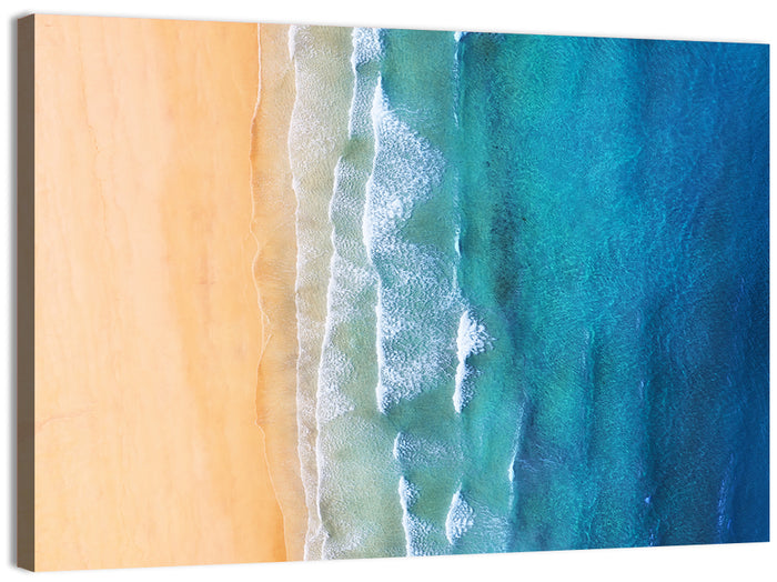 Aerial Iceland Coastline Wall Art as a canvas print