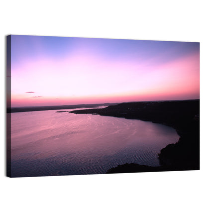 Lake Travis Purple Sunset Wall Art