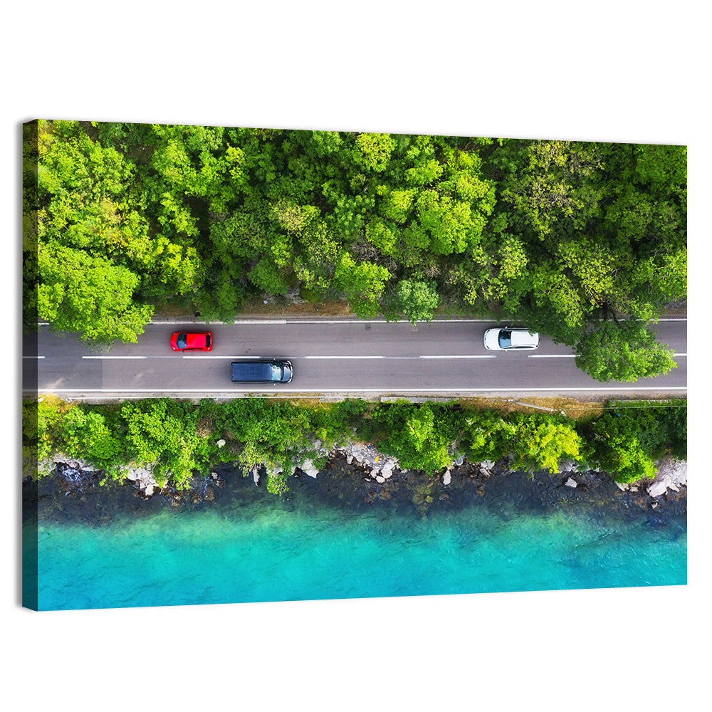 Sea Coast Highway Wall Art, canvas print, landscape