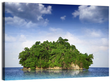 Tranquil Tropical Island Reflection Wall Art