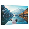 Lago Di Braies Dock and Dolomites Wall Art