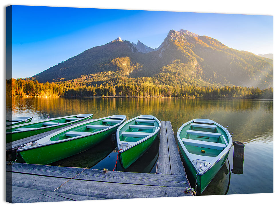 Moored Boats at Hintersee Wall Art