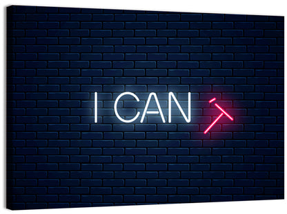 I Can Neon Sign Wall Art